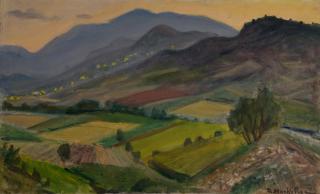 Cypriot Landscape — Oil painting, Canvas, 38.00×61.00cm — Theodoros Markellos